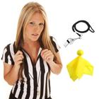 Camisa Referee redgino feminina com listras pretas e brancas S-XXL