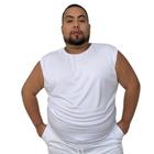 Camisa Regata Masculina Plus Size Branca Dry Fit Uv Tradicional Machão Extra Grande