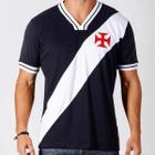 Camisa Retrô Vasco da Gama 1974 Masculina - Preto e Branco - Braziline