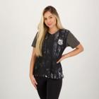 Camisa Santos Chess Feminina Cinza e Preta - Braziline