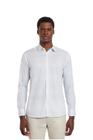 Camisa Slim Aramis Tricoline Xadrez Degradê Branco E Azul Claro