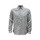 Camisa slim listrada cinza claro - dudalina