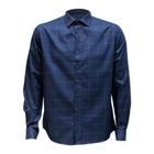 Camisa slim xadrez azul marinho - dudalina 5