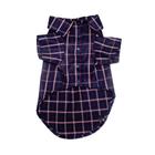 Camisa Social Acapulco Pet Xadrez Roxo para Cães e Gatos - Tamanho P