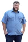 Camisa social Jeans adulto masculina Tamanho Especial Plus Size Masculina Ex Grande