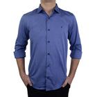 Camisa Social Masculina Highstil ML Slim Fit Marinho - 01264