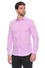 Camisa Social Masculina Manga Longa Slim Fit Lisa