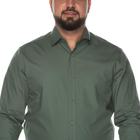 Camisa Social Masculina ML Teodoro Algodão Plus Size Casual