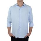 Camisa Social Masculina Ogochi ML Slim Azul - 00152