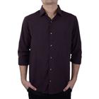 Camisa Social Masculina Ogochi ML Slim Bordô - 0015