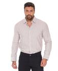 Camisa Social Masculina Slim Fit Listrada - Tamanhos do PP ao XGG