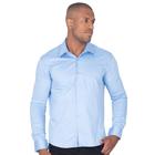 Camisa Social Masculina Slim Fit Manga Longa Acetinada