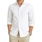 Camisa Social Masculina Slim Sofisticada Algodão Sem Bolso