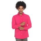 Camisa Social Masculina Teodoro Manga Longa Slim Fit Casual