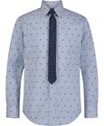 Camisa Social Tommy Hilfiger Masculina Azul - Manga Comprida com Gravata (5 anos)