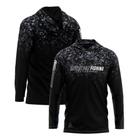 Camisa Sublimada com Capuz Proteção Solar UV Fisher Series - Mar Negro