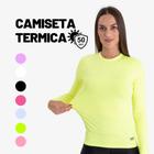 Camisa Térmica Feminina Manga Longa Proteção Uv Blusa Segunda Pele Malha Fria pra Praia e Treinos