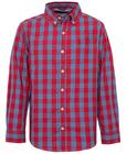 Camisa Tommy Hilfiger de manga comprida para meninos Kirk Fireside Plaid 3Y