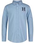 Camisa Tommy Hilfiger masculina de manga comprida 6 anos Cerulean Matt H