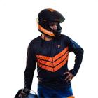 Camisa UV50 Motoboy Masculina Manga Longa Proteção Contra o Sol Laranja G Pioneira - 9512-G