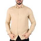 Camisa VersatiOld Custom Fit Viscose Bege