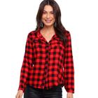 Camisa Xadrez Flanelada Feminina Blusa Manga Longa