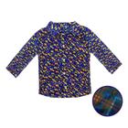 Camisa Xadrez Infantil Masculina de Festa Junina Azul Manga Longa