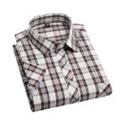 Camisa Xadrez Masculina Plus Size 6XL - Manga Curta 100% Algodão - Primavera/Verão