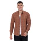 Camisa xadrez masculina premium manga longa