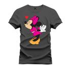 Camiseta 100% Algodão Confortável Premium Estampada Minnie Beijinho