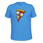 Camiseta 100% Algodão Tecido Macio Caveira Pizza