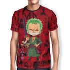 Camiseta 100% Estampada Personagens One Piece Otaku Cosplay