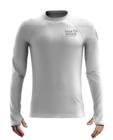 Camiseta 100% poliamida dry fit com proteção solar UV+ 50 UVB com luva na manga