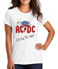 Camiseta Acdc Fly On The Wall Camisa Masculina E Baby Look Feminina DTF