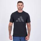 Camiseta Adidas Logo Camuflado Preta