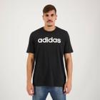 Camiseta Adidas Logo Linear Preta e Branca