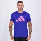 Camiseta Adidas Run It Azul e Rosa