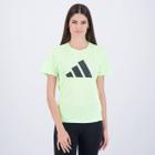 Camiseta Adidas Run It Logo Feminina Verde