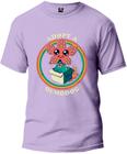 Camiseta Adopt a Demondog Básica Malha Algodão 30.1 Masculina e Feminina Manga Curta