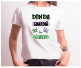 Camiseta Adulto DINDA Guardiã do Segredo Est. Coroas Verde Lilás - Chá Revelçao bebê Zlprint