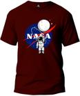 Camiseta Adulto Nasa Astronauta Masculina Tecido Premium 100% Algodão Manga Curta Fresquinha