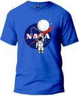 Camiseta Adulto Nasa Astronauta Masculina Tecido Premium 100% Algodão Manga Curta Fresquinha
