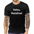 Camiseta Adulto Preta Natalina Natal Papai Noel Presente Valeu Natalina