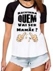 Camiseta advinha quem vai ser mamãe camisa gestante mãe