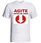 Camiseta Agite antes de usar branca fornecedor M&M Presentes Personalizados