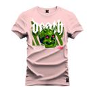 Camiseta Agodão T-Shirt Unissex Premium Macia Estampada Cavera Drt