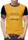 Camiseta Agosto Dourado PLUS SIZE Masculina Blusa Amarelo