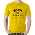 Camiseta Algodão Born to travel - Foca na Moda