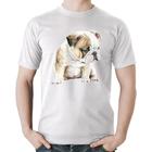 Camiseta Algodão Cachorro Buldogue Inglês - Foca na Moda