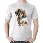 Camiseta Algodão Cachorro Dachshund - Foca na Moda